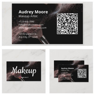 Trendy Makeup Artist Business Card