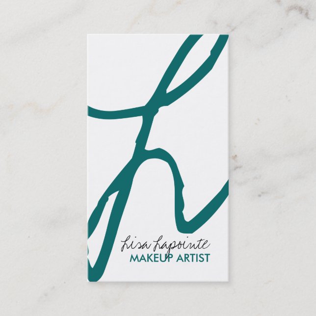 Trendy Makeup Artist Business Cards (Front)
