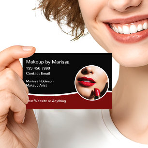 Trendy Makeup Artist Modern Business Cards