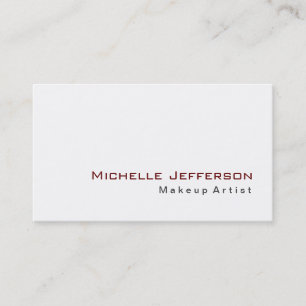 Trendy Makeup Artist White Red Style Business Card