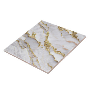 Trendy Marble Agate White Gold Collection Tile