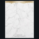 Trendy Marble Stylish Gold Edge Letterhead<br><div class="desc">Trendy Marble Stylish Gold Edge Letterhead.</div>