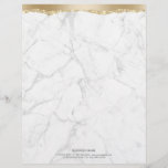 Trendy Marble Stylish Gold Edge Letterhead<br><div class="desc">Trendy Marble Stylish Gold Edge Letterhead.</div>