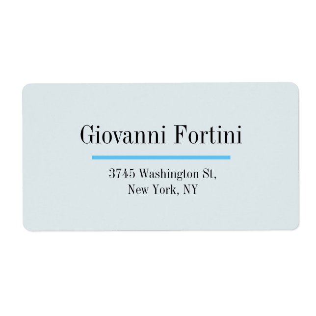 Trendy Marian Blue Plain Elegant Modern Minimalist (Front)