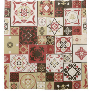 Trendy Marsala Moroccan Tile Pattern