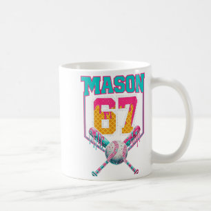Trendy Mason 67 Mem Ice Cream Drip Baseball Birthd Coffee Mug