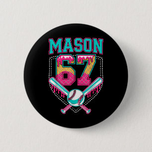 Trendy Mason 67 Mem Ice Cream Drip Bysebyll Birthd 2 Inch Round Button