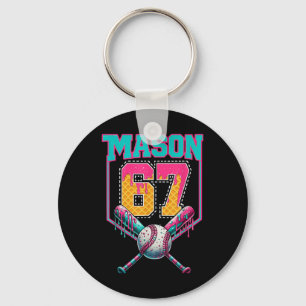 Trendy Mason 67 Mem Ice Cream Drip Bysebyll Birthd Keychain