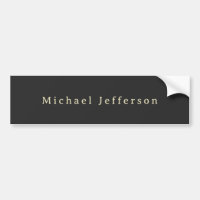 Trendy Matte Black Minimalist Own Name 