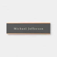Trendy Matte Black Minimalist Own Name