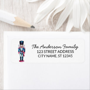 Trendy Merry Christmas Nutcracker Return Address  