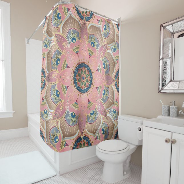 Trendy Metallic Gold and Pink Mandala Design (In Situ)