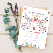 Trendy Mexican Talavera Floral Fiesta Baby Shower