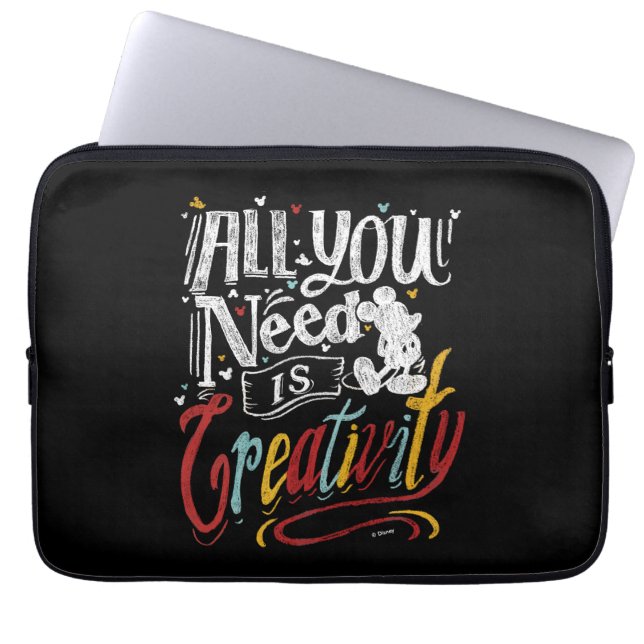 Trendy Mickey | All You Need Is Creativity Laptop Sleeve (Front)