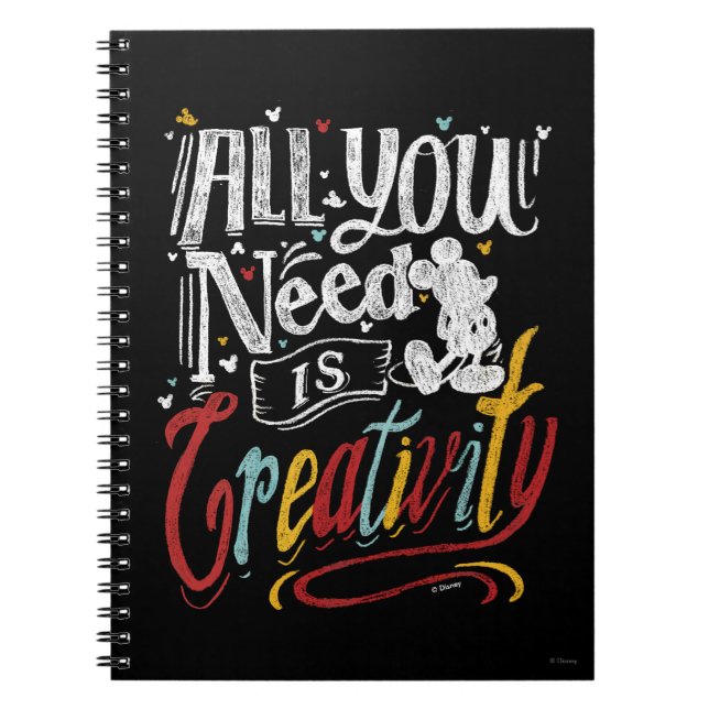 Trendy Mickey | All You Need Is Creativity Notebook (Front)