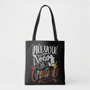 Trendy Mickey   All You Need Is Creativity Tote Bag