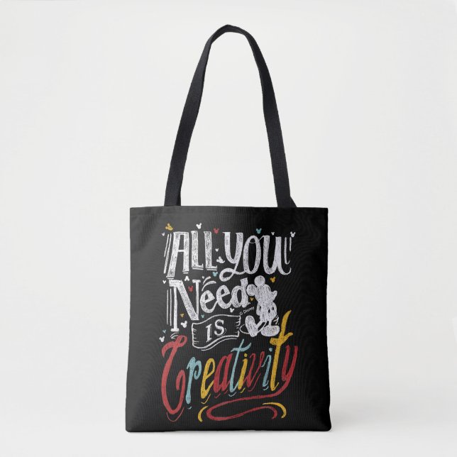 Trendy Mickey | All You Need Is Creativity Tote Bag (Front)