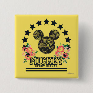 Trendy Mickey   Athletic 2 Inch Square Button