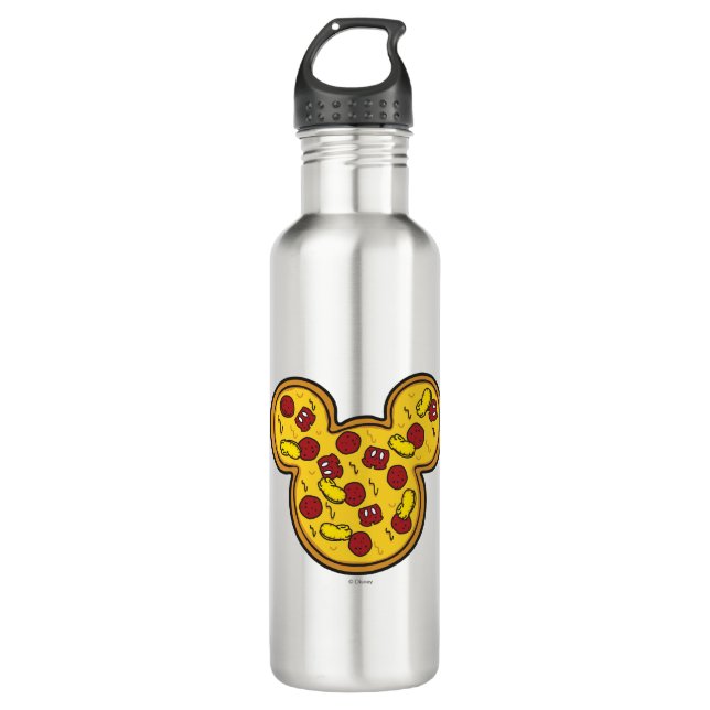 Trendy Mickey | Head-Shaped Pizza 710 Ml Water Bottle (Front)