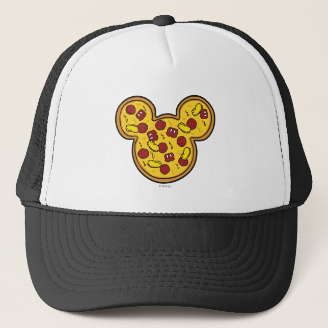 Trendy Mickey | Head-Shaped Pizza Trucker Hat (Front)
