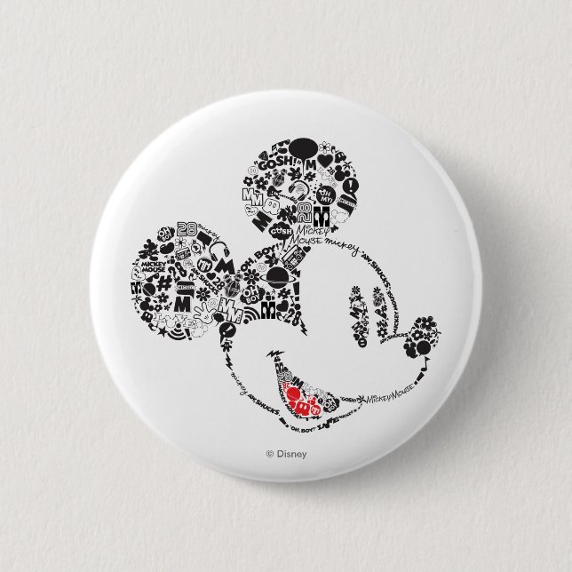 Trendy Mickey | Icons & Phrases 2 Inch Round Button (Front)