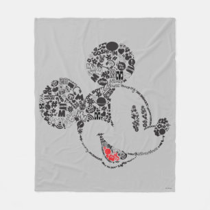 Trendy Mickey   Icons & Phrases Fleece Blanket