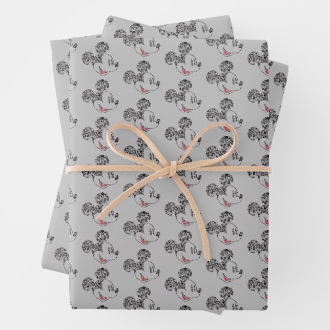 Trendy Mickey | Icons & Phrases Wrapping Paper Sheet (In situ)
