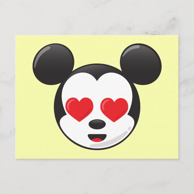 Trendy Mickey | In Love Emoji Postcard (Front)