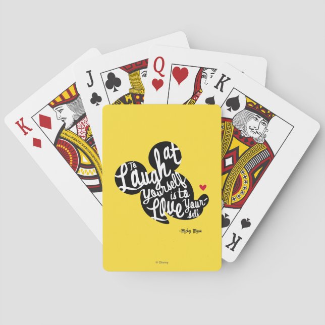 Trendy Mickey | Laugh At Yourself Playing Cards (Back)