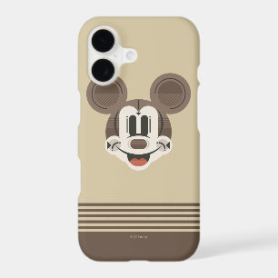 Trendy Mickey Stylized Stripes Retro Head