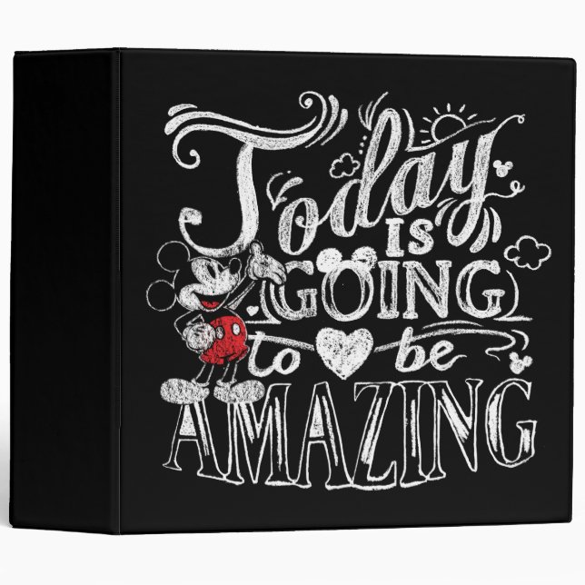 Trendy Mickey | Today Is Going To Be Amazing Binder (Front/Spine)
