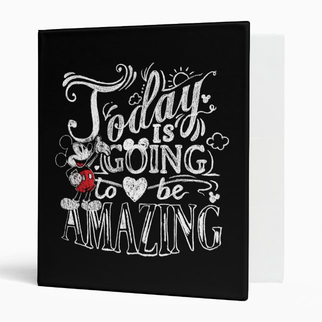 Trendy Mickey | Today Is Going To Be Amazing Binder (Front/Inside)