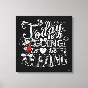 Trendy Mickey   Today Is Going To Be Amazing Canvas Print