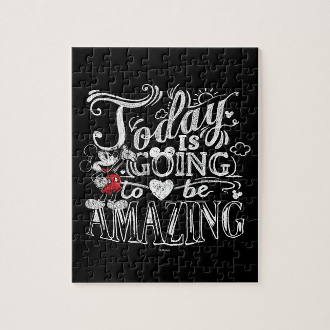 Trendy Mickey | Today Is Going To Be Amazing Jigsaw Puzzle (Vertical)