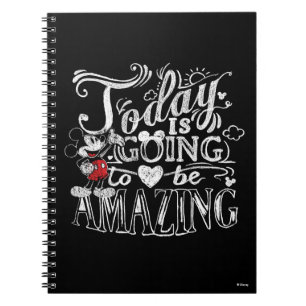 Trendy Mickey   Today Is Going To Be Amazing Notebook