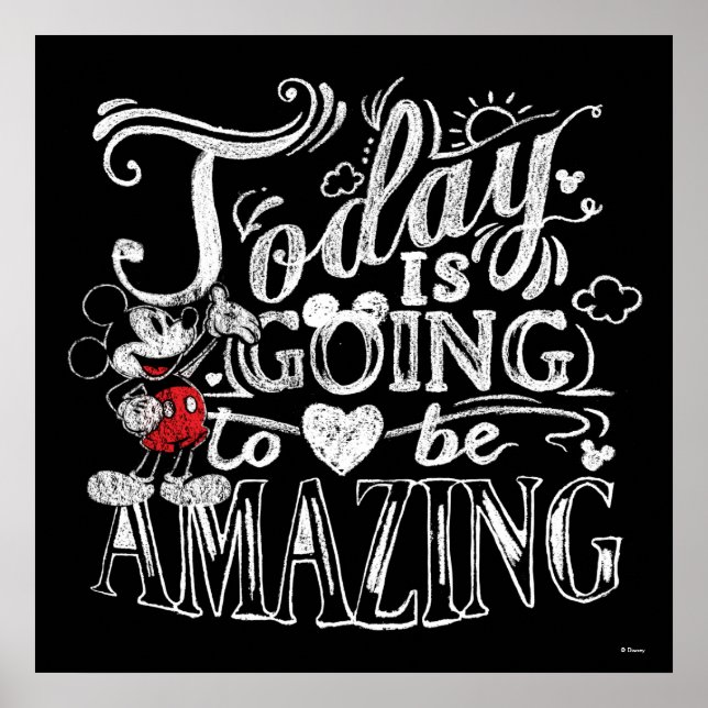 Trendy Mickey | Today Is Going To Be Amazing Poster (Front)