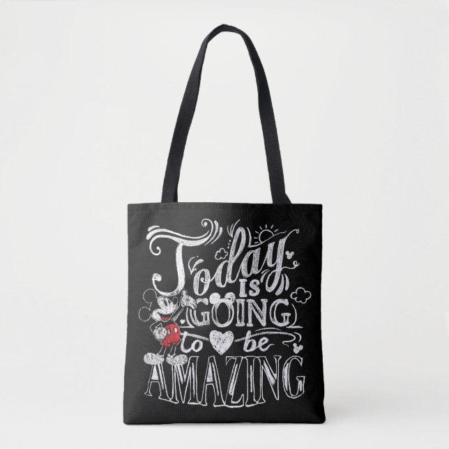 Trendy Mickey | Today Is Going To Be Amazing Tote Bag (Front)