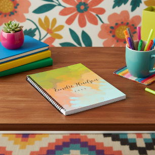  Trendy minimalist  abstract watercolor spiral  Notebook