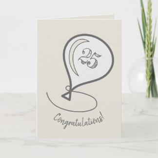 Trendy Minimalist Balloon Any Age Modern Birthday Card