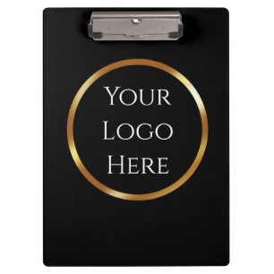 Trendy, Minimalist. black and gold with QR code  Clipboard