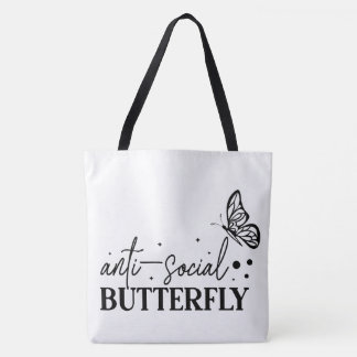 Trendy & Minimalist Butterfly Tote Shopping Bag
