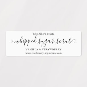 Trendy Minimalist Calligraphy Whipped Sugar Scrub