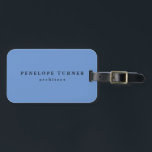 Trendy Minimalist Cornflower Blue Professional Luggage Tag<br><div class="desc">Modern Professional Simple Design For Architects.</div>