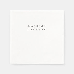 Trendy Minimalist Elegant Professional Serif Font Napkin