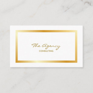 Trendy Minimalist Gold Foil Business Card