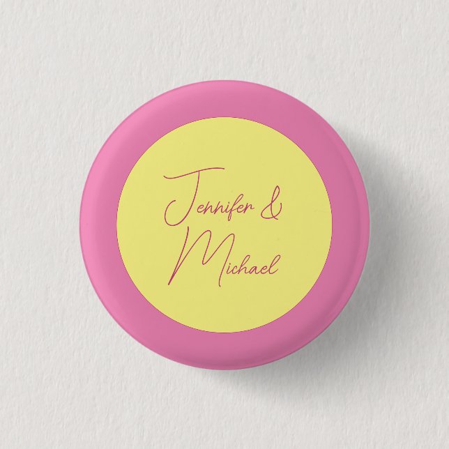 Trendy Minimalist Modern Plain Simple Pastel Colou 1 Inch Round Button (Front)