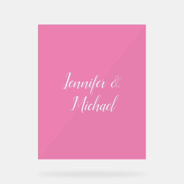 Trendy Minimalist Modern Plain Simple Pastel Colou Acrylic Sign (Front)