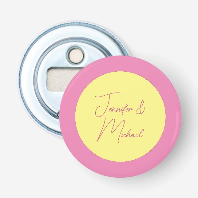 Trendy Minimalist Modern Plain Simple Pastel Colou Bottle Opener (Front)