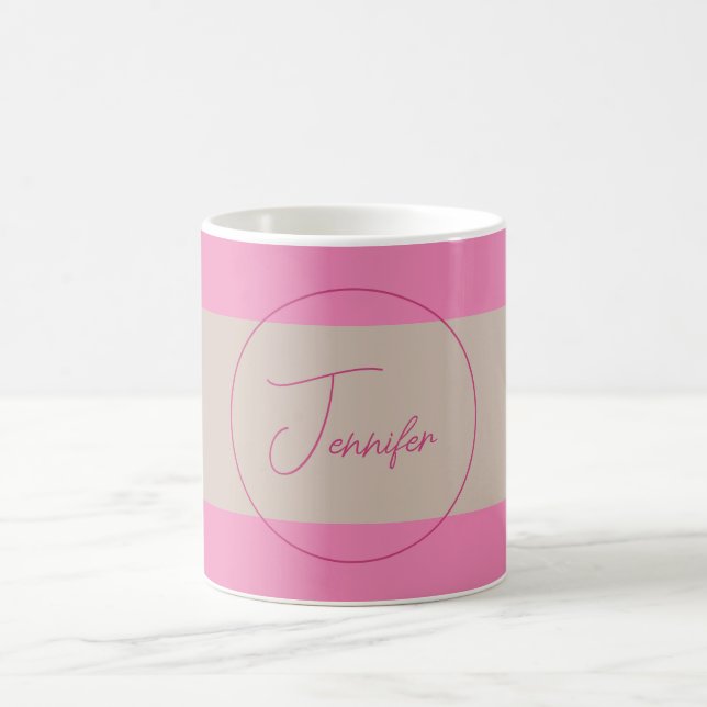 Trendy Minimalist Modern Plain Simple Pastel Colou Coffee Mug (Center)