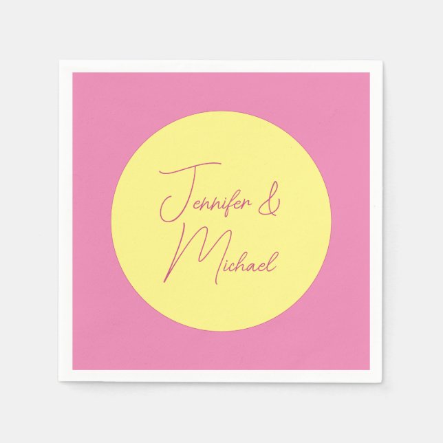 Trendy Minimalist Modern Plain Simple Pastel Colou Napkin (Front)